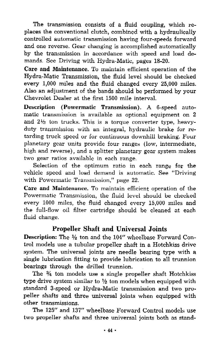 1956 Chevrolet Trucks Operators Manual Page 83